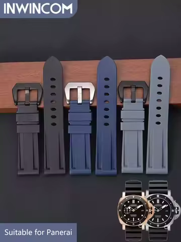Silicone Strap For Panerai Watch Band PAM111/441/312 Rubber Bracelet 22mm 24mm Men Women Sport Repla