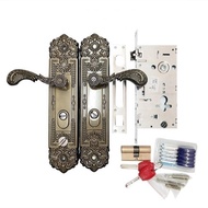 Ropskin Double Door Lock Door Lock with a Handle Zhong'an Aluminum Alloy Lock Anti-Theft Door Lock Bronze Gate Lock