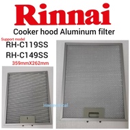 RINNAI Cooker Hood Aluminium Filter (1PC) RH-C119SS RH-C149SS  (359mmX262mm)