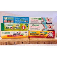 1)HURIX'S ALOE VERA CREAM PLUS/ 2)Krim Kegatalan Kulit/3)GAMAMAS B-RELIEF CREAM /4) ITCHY CREAM 5) A