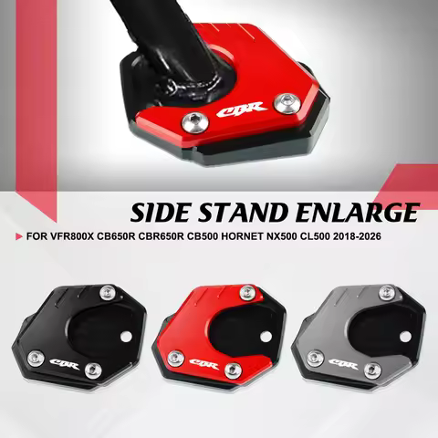 Motorcycle Kickstand Side Stand Enlarge Extension Plate For Honda VFR800X CB650R CBR650R CB500 Horne