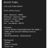 BOOST / JOKI ACCOUNT PUBG MOBILE C1S3