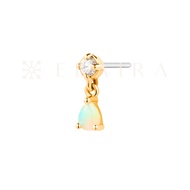 KAITLYN | 14k Gold Opal and Lab Grown Diamond Floating Stud