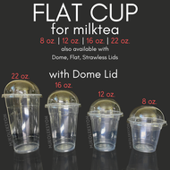 50pcs Plastic Cups with Dome Lid Set 95mm for Milktea Lemonade Iced Coffee