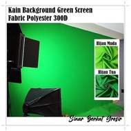 HIJAU Green Screen Polyester Background Fabric / 300D Green Polyester Fabric
