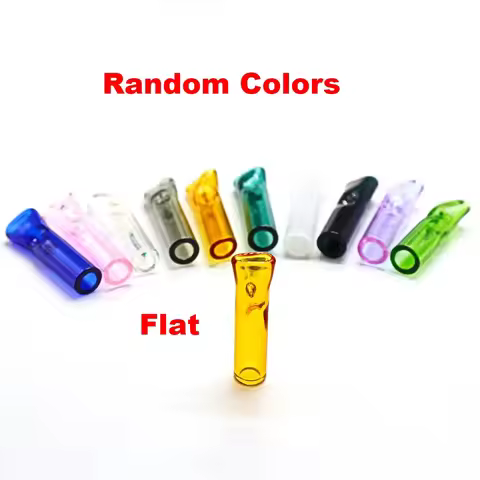 4PCS Round mouth Glass Cigarettes rolling Filter Smoke Cigarette Holder Portable Tobacco Pipe Reusab