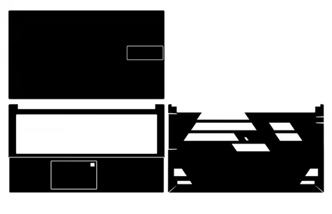 Pre-cut Black Matte Frosted Skin Sticker Cover For ASUS Vivobook Go 15 E1504G E1504F X1407 Zenbook 1