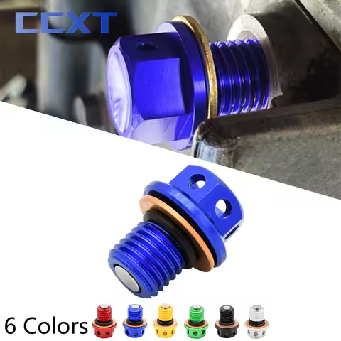 Motorcycle M12xP1.5 CNC Magnetic Oil Drain Plug Bolt Screw For Yamaha MT YZ250 YZ250X XT250X WR250R 