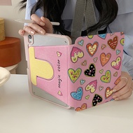 เคสiPadหมุน 360° Air5 Air6 Gen11 ที่ใส่ปากกา หัวใจกราฟฟิตี้ เคส iPad Gen10 Air7 Gen9 10.2