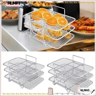 ALMA Dehydrator Rack, Stainless Steel Cooker Air Fryer Rack,  Stackable Multi-Layer Multi-Layer Dehydrator Rack Kitchen Gadgets