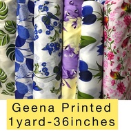 ♞"KurtinaPh"  Geena Printed Fabric Cloth Pongee Gina Tela Per Yard