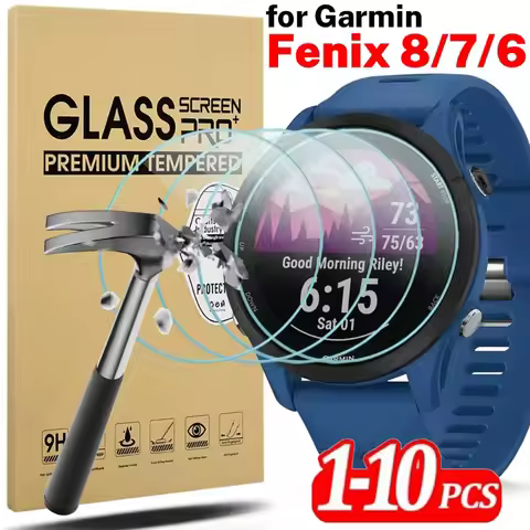 10-1Pcs Tempered Glass for Garmin Fenix 8 7S 7X 7Pro 6S 6Pro Sapphire Anti Scrach Film HD Screen Pro