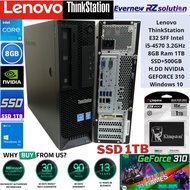 Lenovo ThinkStation E32 SFF Intel i5-4570 3.2GHz 8GB Ram | SSD 1TB + 500 GB H.DD| NVIDIA GEFORCE 310
