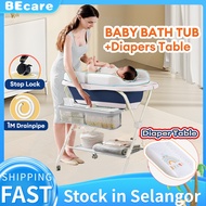 🔥Free Drain🔥Baby BathTub With Stand Baby Bath Tub Foldab Baby Shower Mandian Baby Bath Support Besen