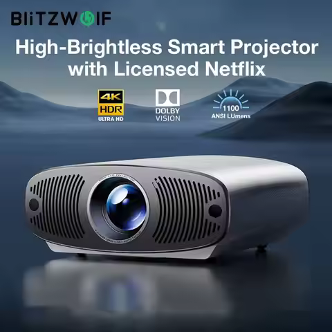 BlitzWolf BW-V11 Vision Projector with Google TV Licensed Fully Sealed Optical Engine 4K Support 110