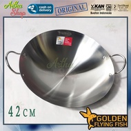 Golden Flying Fish Harden Wok 42cm Stainless steel Non-Stick Wok Wok
