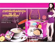 กาแฟผสมคอลลาเจน สูตรไม่มีน้ำตาล มิสทิน สลิมเมท (1 กล่อง มี 10 ซอง) / Mistine Slim  พรุนถั่วขาว สินค้