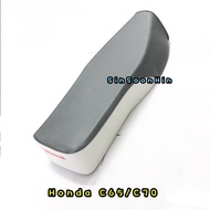 Honda C65 C70 Cushion Seat Assy / Seat Cover [White+Grey]