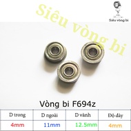 Flange bearing F694ZZ - Rim bearing F694ZZ - Standard 4x11x4 (rim 12.5mm)