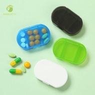 MXMUSTY1 Small Medicine Box, Three Compartments Moisture-proof Mini Pill Box, Pill Tablet Storage Box Daily Transparent Convenient Travel Medicine Organizer Pill Box