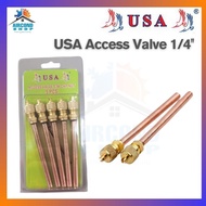 USA ACCES VALVE C/W CAP & NUT  1/4'' (1 pcs)
