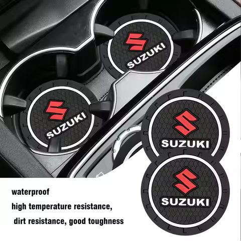 1/2Pcs Car Water Cup Anti Slip Mat Silicone Heat Resi Coaster For Suzuki Grand Gsr Vitara SX4 Swift