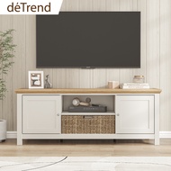 deTrend 60" Tv Rack Tv Kabinet/TV Cabinet Entertainment Unit with Sea Grass Basket for Living Export