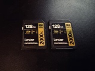 Lexar Professional 2000x 128GB SD 記憶卡 兩張