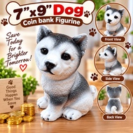 7x9" Dog Coin bank Figurine Design
