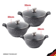 [NEW] Germany Uakeen Periuk Batu Cookware Set High Quality Granite Non Stick Cooking Pot Bowl Periuk