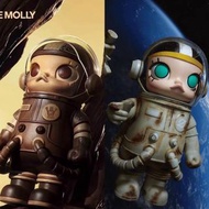 Molly 400% 天擎 藏金無痕 木 mega space molly 太空人 宇航員 pop mart 泡泡瑪特系列 吊卡 盲盒 KENNYS WORK  POP MART FIGURE 手辦 模型