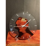 Jam Dinding Epoxy Kayu Chengal dan Merbau