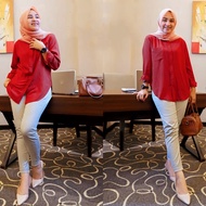 Kemeja Wanita Terbaru 2024 Bahan Rayon Twill Premium Adem