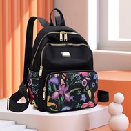 TAS RANSEL WANITA 3 RESLETING ANTI AIR MOTIF BUNGA HITAM LUMBIA TA573B5 BACKPACK CEWEK KOREA GENDONG