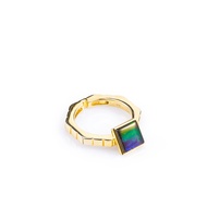 Kaimirra Duality Square Ammolite Ring (2-Way)