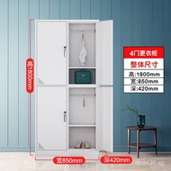 Locker Cabinet with Four Doors for Dormitory Storage, Wardrobe Storage Cabinet for Office Employees 