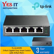 TP-Link TL-SG105PE New 5-Port Gigabit Easy Smart Switch with 4-Port PoE+ ( replace TL-SG105E )