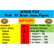 Actual PSLE and Prelim Past 13 Years Exam Papers (2012-2024)