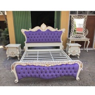 TEMPAT TIDUR UKIR MEWAH DIPAN SET KAYU