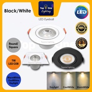 3 YEARS WARRANTY LED Eyeball Spotlight 7W LED Eye ball COB Spot Light Downlight Round / Square