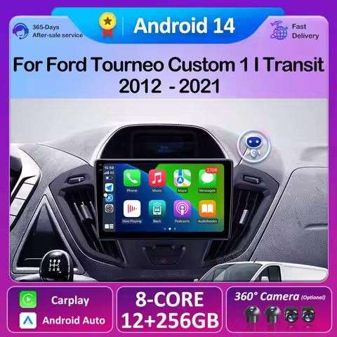 Multimedia Vide Player For Ford Tourneo Custom 1 I Transit 2012 2013 2014 2015 2016 - 2021 Car o Rad