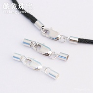 S925 Perak Rantai Gesper Penyambung Gesper Kepala Gesper Tali Lilin Gesper Lobster Gesper Gelang Ges