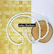 99 GRAINS WHITE JADE ROSARY 8MM