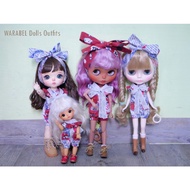 WARABEL Handmade PekoPeko Jumpsuit For​ Middie Blythe Dolls 1/8 Lati Yellow/ Lati Lime /Blythe /Yosd