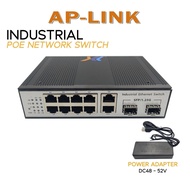 Gigabit Industrial PoE Switch 8 Port (10/100/1000) + 2 Gigabit Ethernet Uplink Port + 2 SFP Slot (1.