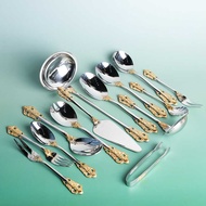 Gold Plated 72Pcs Cutlery Set Fork Knife Spoon Stainless Steel Cutlery Set