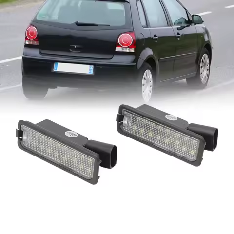 2 PCS White LED Number License Plate Light Lamp For Golf 4 IV 5V 6 VI 7VII Polo III IV V P.assat B7 