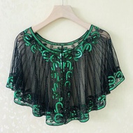 Women'sShawl Wraps Roaring 20'S Beaded Sequin Cape Fringed Gatsby Flapper Dress Accessories 3635 Evening Party 20S Shawl