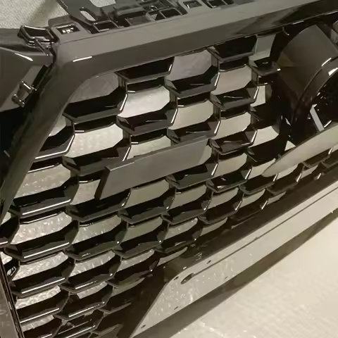 Front Sport Hex Mesh Honeycomb Hood Grill Gloss Black for Audi A4/S4 RS4 Style B9 2017-2019 Car Acce