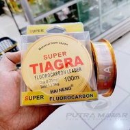 Super Tiagra Fluorocarbon Leader 100m Senar Pancing Fluorokarbon Material From Japan Tali Pancingan